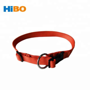 Tourbon Orange Nylon sangle latérale réglable chien collier